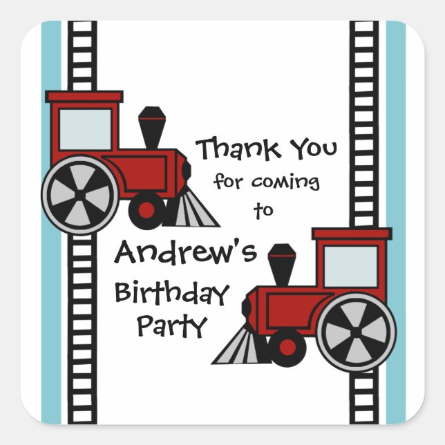 Adesivo Quadrado Rastreios felizes/ Vermelho (Frente)