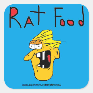 ADESIVO QUADRADO RAT COMIDA STICKER PARA PROJETO DE GUERRA FERIDA