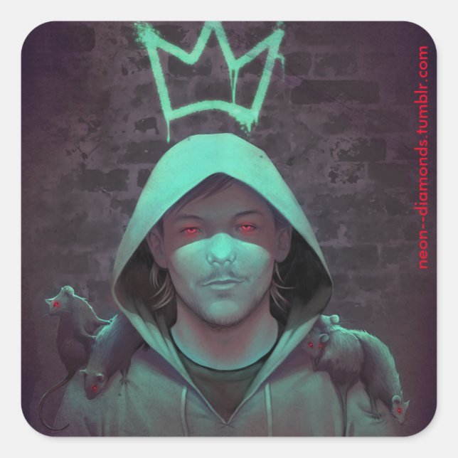 Adesivo Quadrado Rat King (Frente)