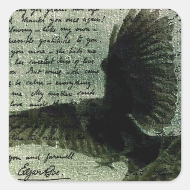 Adesivo Quadrado Raven 3 (Frente)