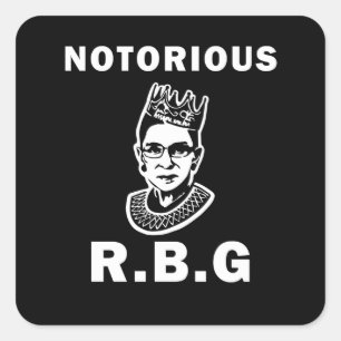 Adesivo Quadrado RBG - Design Feminista Simples, Negrito e Imparáve