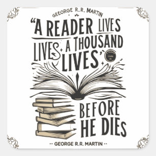 Adesivo Quadrado Reader Lives Sticker