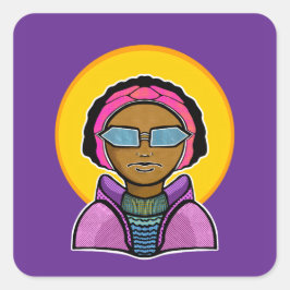 Adesivo Quadrado Ready to ski