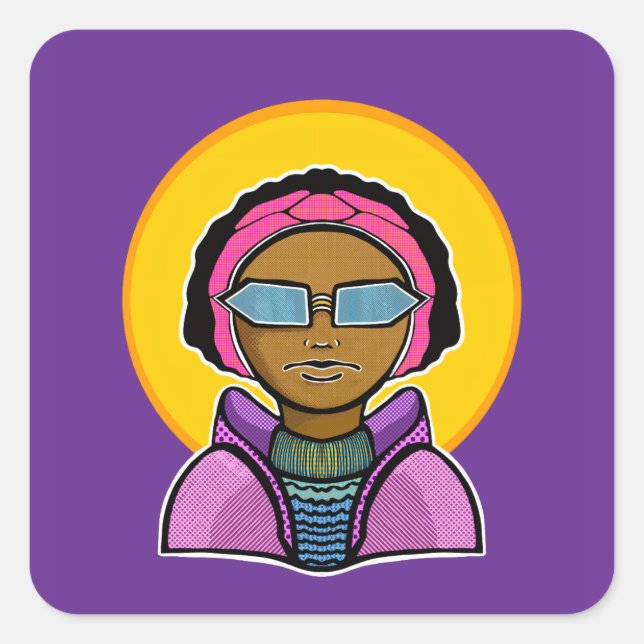 Adesivo Quadrado Ready to ski (Frente)