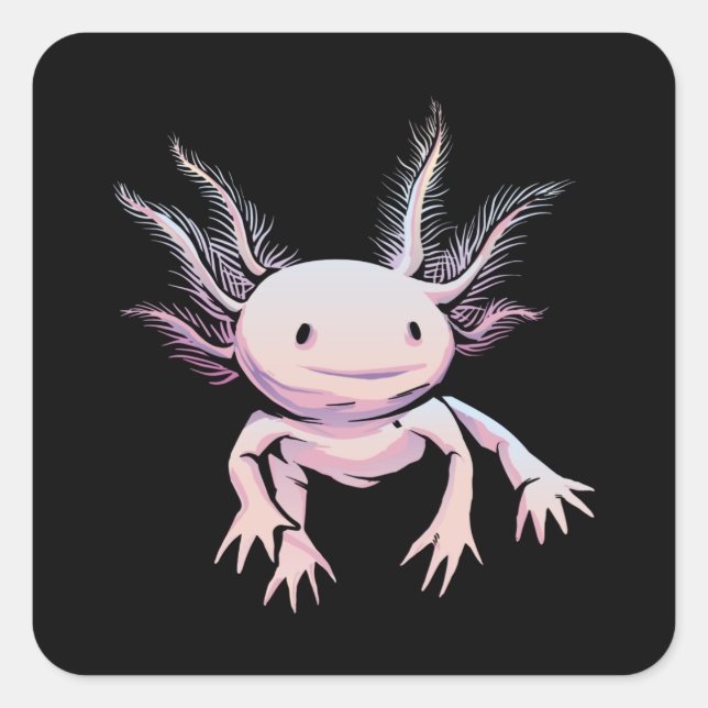 Adesivo Quadrado Realistic Axolotl Animal (Frente)