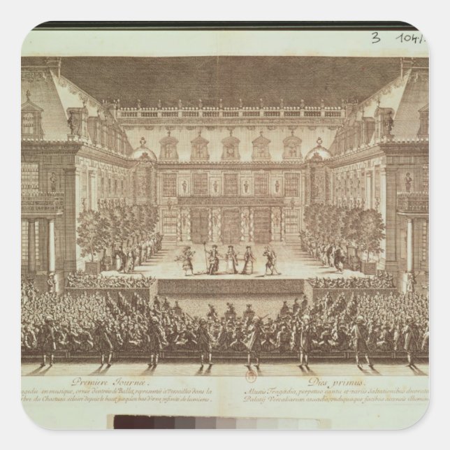 Adesivo Quadrado Realização da ópera "Alceste" (Frente)