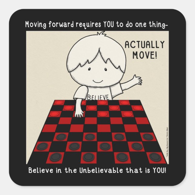 Adesivo Quadrado Realmente Mover (Frente)