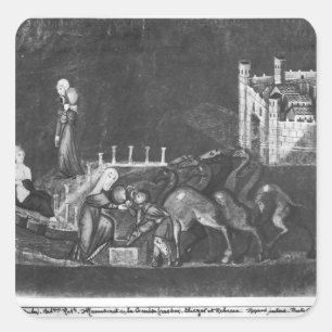 Adesivo Quadrado Rebecca e Eliezer no poço