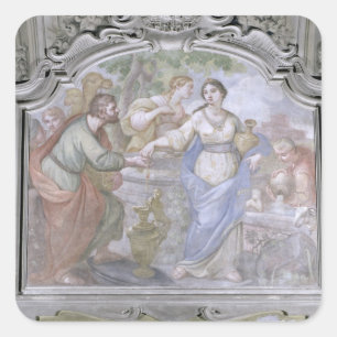 Adesivo Quadrado Rebecca no poço, da fábrica, 1753-54 (