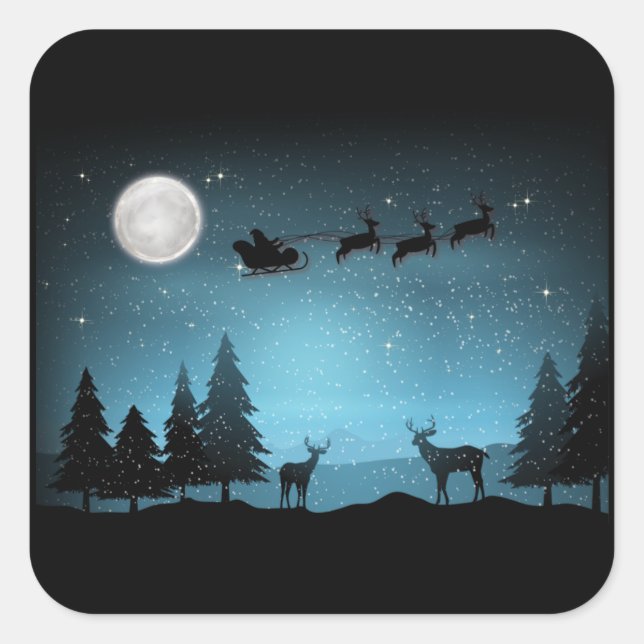 Adesivo Quadrado Rebelde Adorável À Noite (Frente)