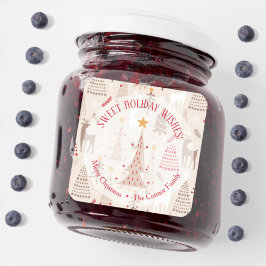 Adesivo Quadrado Rebelde Árvores de Natal Banho Feriado Caseiro