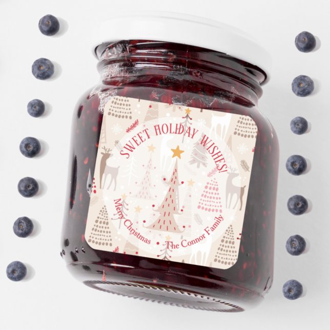 Adesivo Quadrado Rebelde Árvores de Natal Banho Feriado Caseiro (Criador carregado)