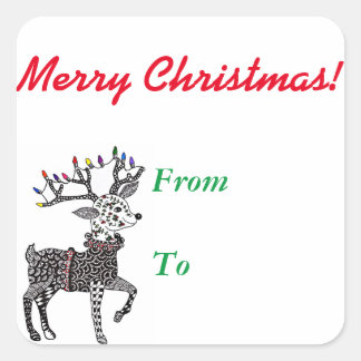 Adesivo Quadrado Rebelde das Luzes de Natal