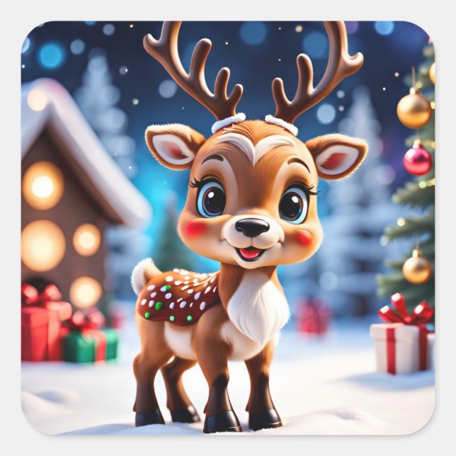 Adesivo Quadrado Rebelde Natal Stickers (Frente)