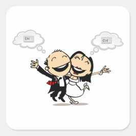 Adesivo Quadrado Recém-casados
