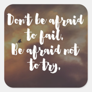 Adesivo Quadrado Receoso tentar citações