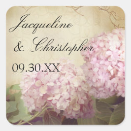 Adesivo Quadrado Recepção bonito Favoritos Selos Escamoteados Rosa