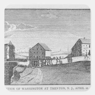 Adesivo Quadrado Recepção de Washington em Trenton, New-jersey