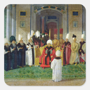 Adesivo Quadrado Recepção na corte da sultão Selim III
