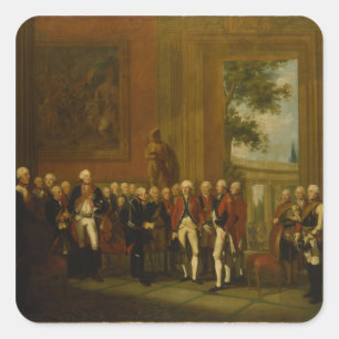 Adesivo Quadrado Recepção para o duque de York em Sanssouci