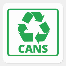 Adesivo Quadrado Reciclagem de placas verdes