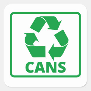 Adesivo Quadrado Reciclagem de placas verdes