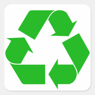 Adesivo Quadrado Reciclar