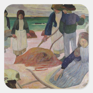 Adesivo Quadrado Recolectores da alga de Paul Gauguin  , 1889