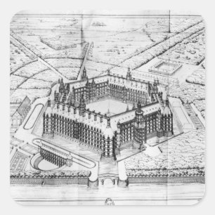Adesivo Quadrado Reconstrução da abadia de Theleme
