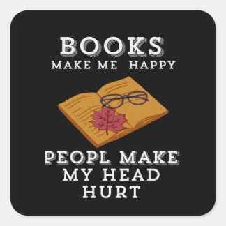 Adesivo Quadrado Recriação de Leitura de Outono