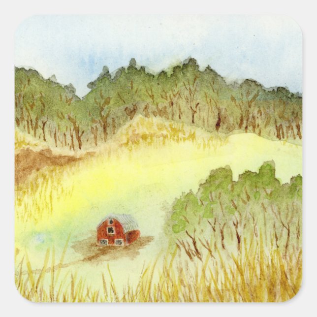 Adesivo Quadrado Red Barn (Frente)