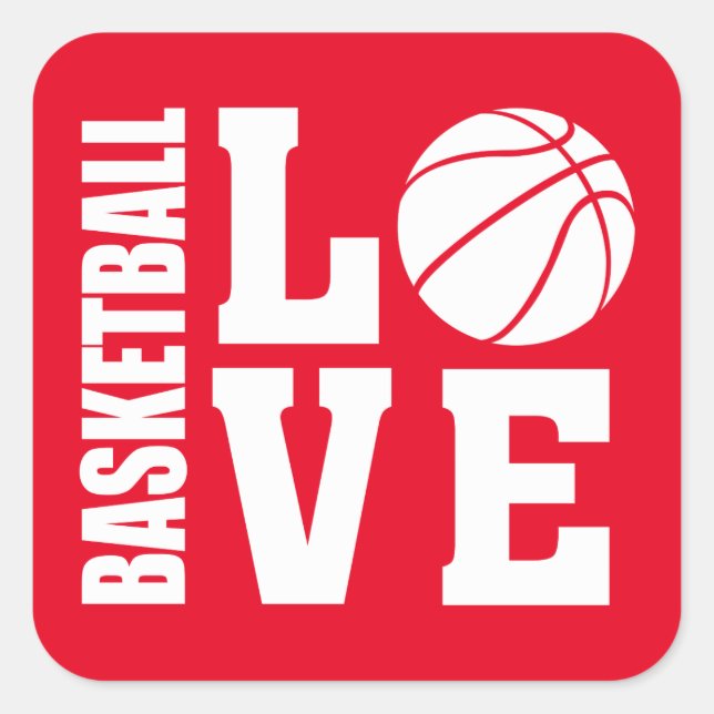 Adesivo Quadrado Red Basball Love (Frente)