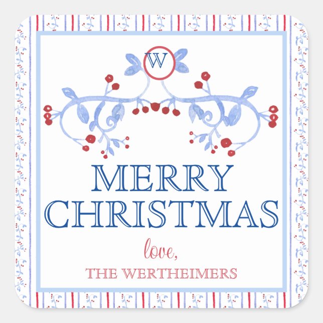 Adesivo Quadrado Red Blue Grand Millennium Sticker (Frente)