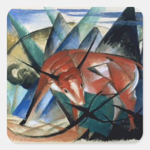 Adesivo Quadrado Red Bull (guache no papel)