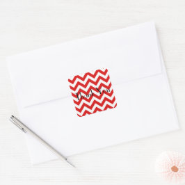 Adesivo Quadrado Red Chevron Obrigado Stickers