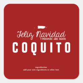 Adesivo Quadrado Red Christmas Coquito