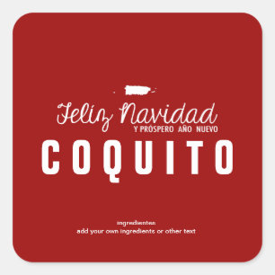 Adesivo Quadrado Red Christmas Coquito