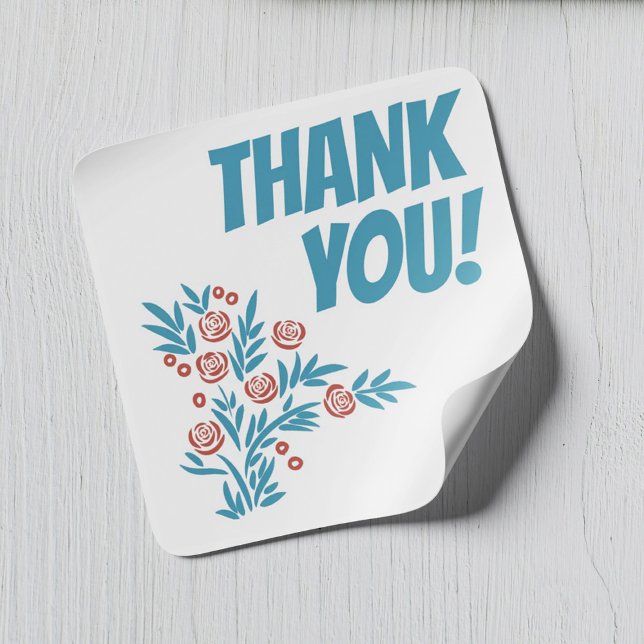 Adesivo Quadrado Red Floral (Criador carregado)