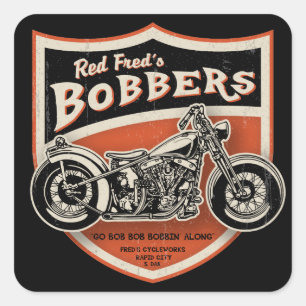Adesivo Quadrado Red Fred's Bobbers