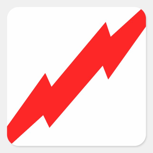 Adesivo Quadrado Red Lightning (Frente)