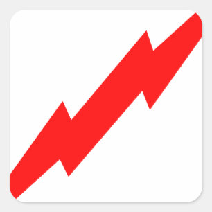 Adesivo Quadrado Red Lightning