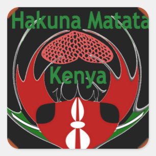 Adesivo Quadrado Red Matata Kenya