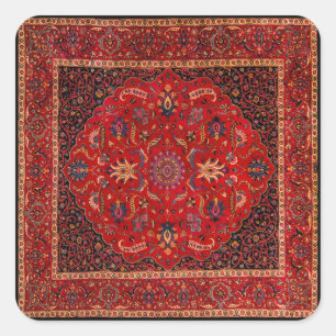 Adesivo Quadrado Red Persian Rug do Sticker Mashhad