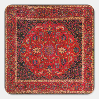 Adesivo Quadrado Red Persian Rug do Sticker Mashhad