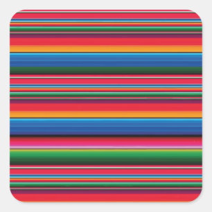 Adesivo Quadrado Red Serape Saltillo tradicional cobertor mexicano 