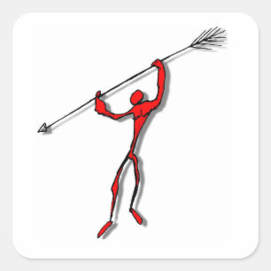 Adesivo Quadrado Red Spear Chucker