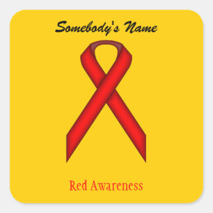 Adesivo Quadrado Red Standard Ribbon por Kenneth Yoncich