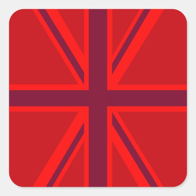 Adesivo Quadrado Red Union Jack (Frente)