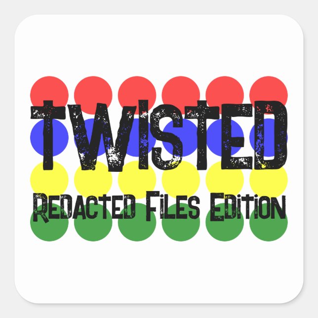 Adesivo Quadrado Redacted Files Edition Twisted Government Series (Frente)