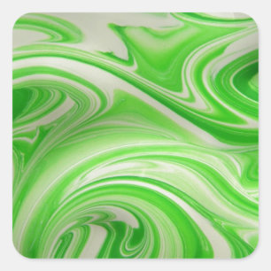 Adesivo Quadrado Redemoinho verde & branco